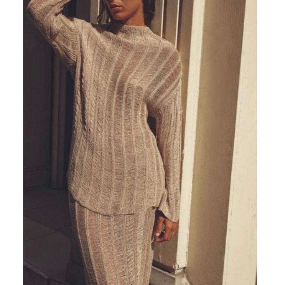 Zara Metallic Long Coverup Top